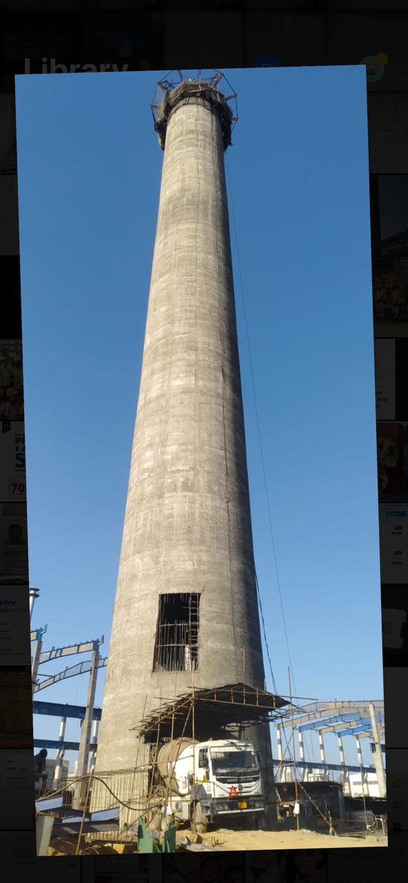 81 Mtr height RCC Chimney Construction Complete At BALCO Site.